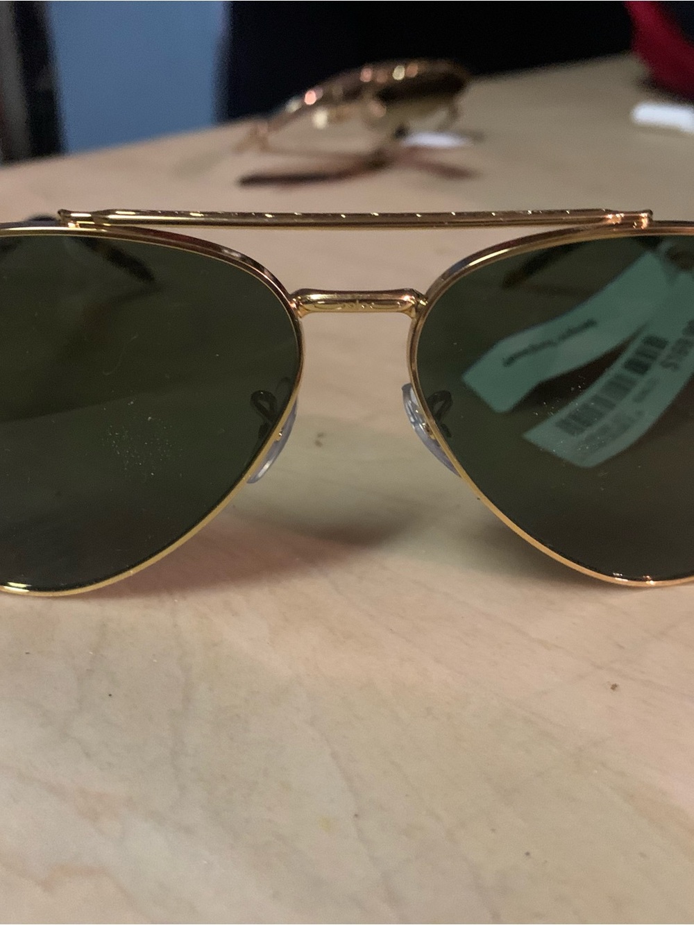 Ray-Ban Gold Metal Sunglass Temples